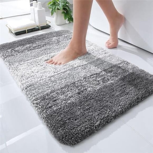 Bathroom Rug Mat 24x16, Extra Soft and Absorbent Microfiber Bath Rugs, Non-Slip - Picture 7 of 7
